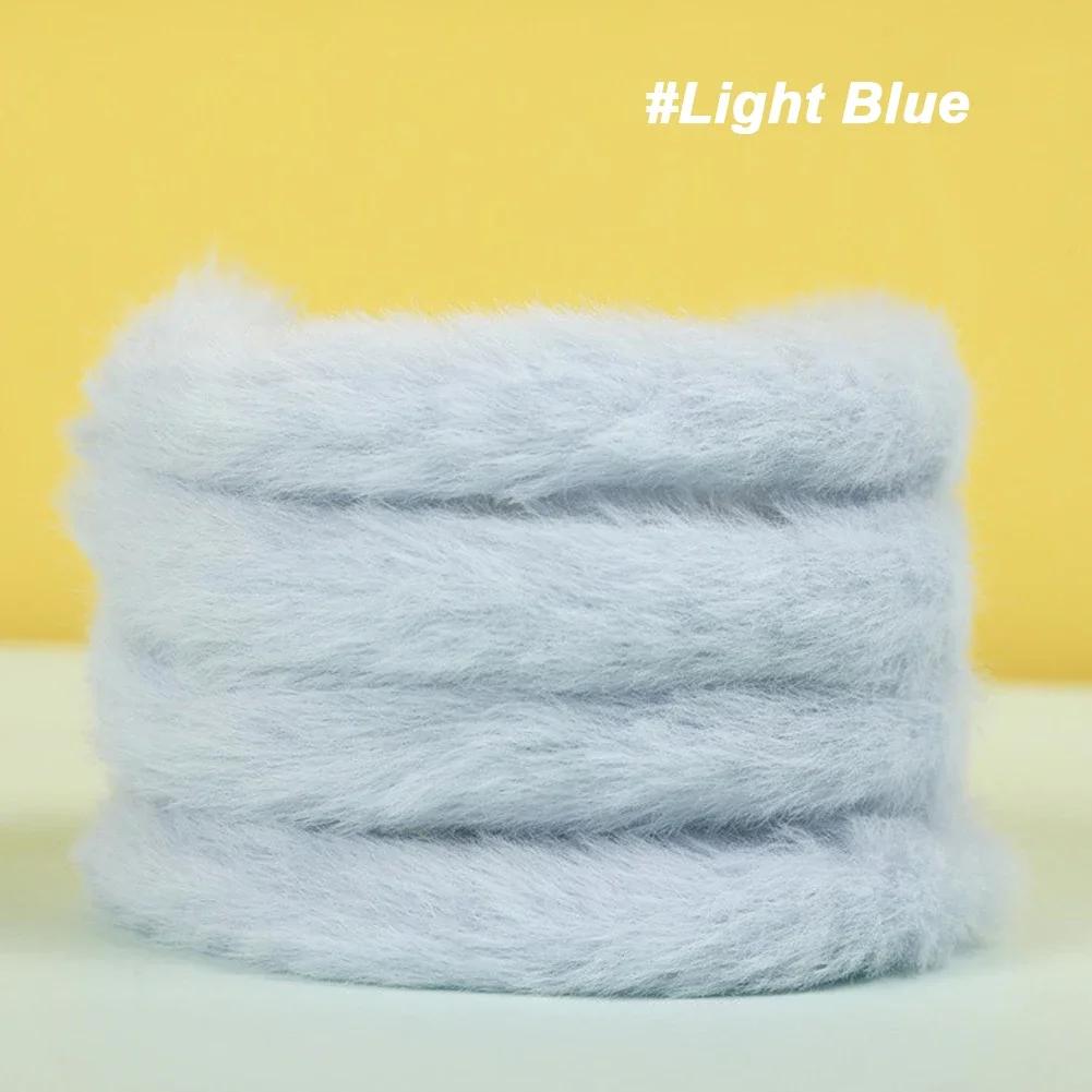 1m Plush Rabbit Hair Twisting Rod Color Fur Ribbon Tapes Rod DIY Gift Plush Twist Wire Stick Dog Toy Handmade Sewing Accessories