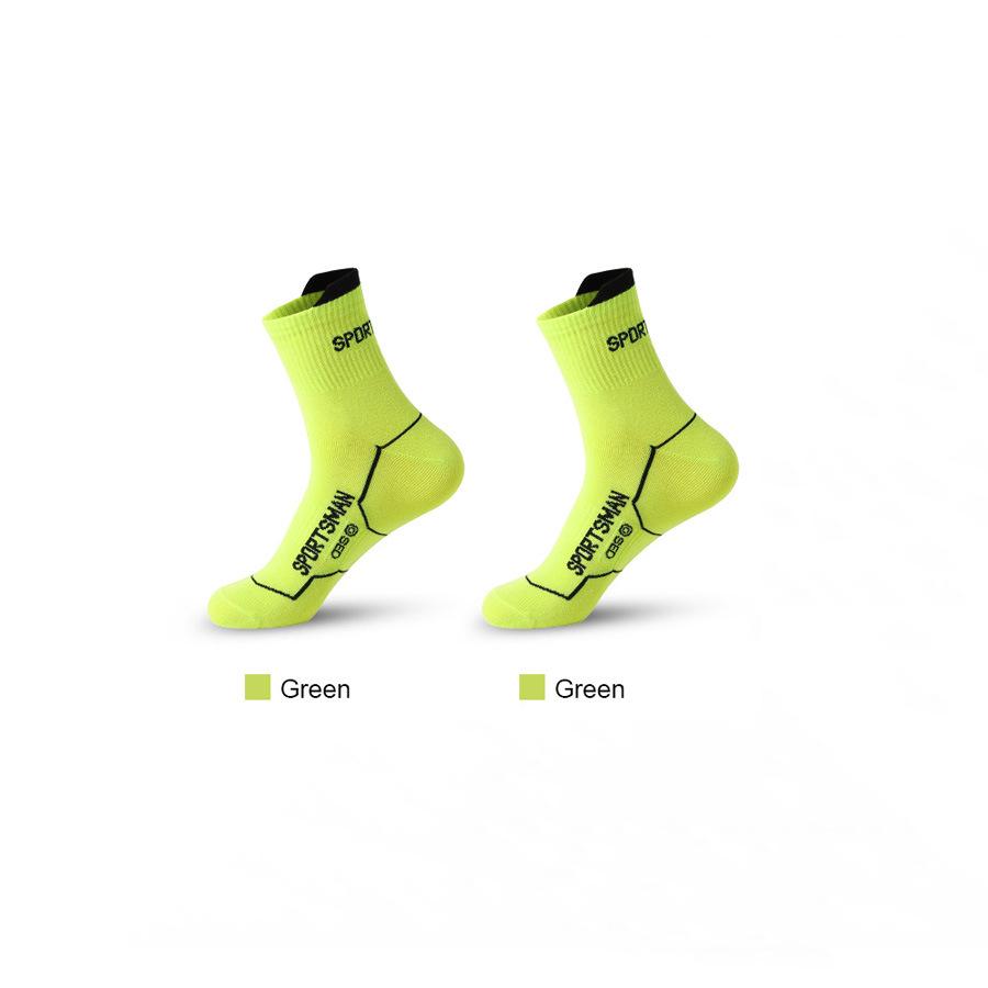 Men's Mid-Calf Sweat-Absorbing Odor-Resistant Cotton Socks for Running, Cycling, and Fitness