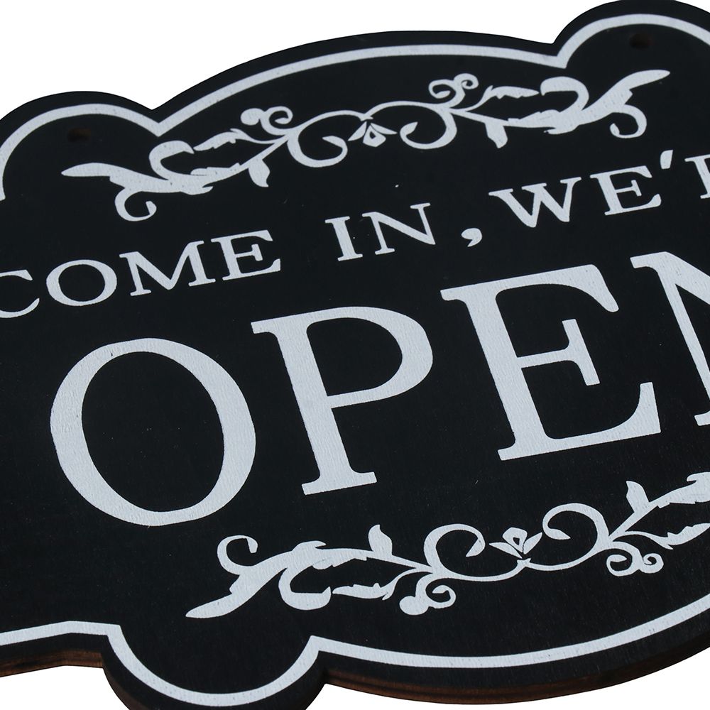 Offen und Geschlossen Geschäftsschild Doppelseitig Holz Offen Hängeschilder für Restaurant Club Cafe Hotel Bar Shop