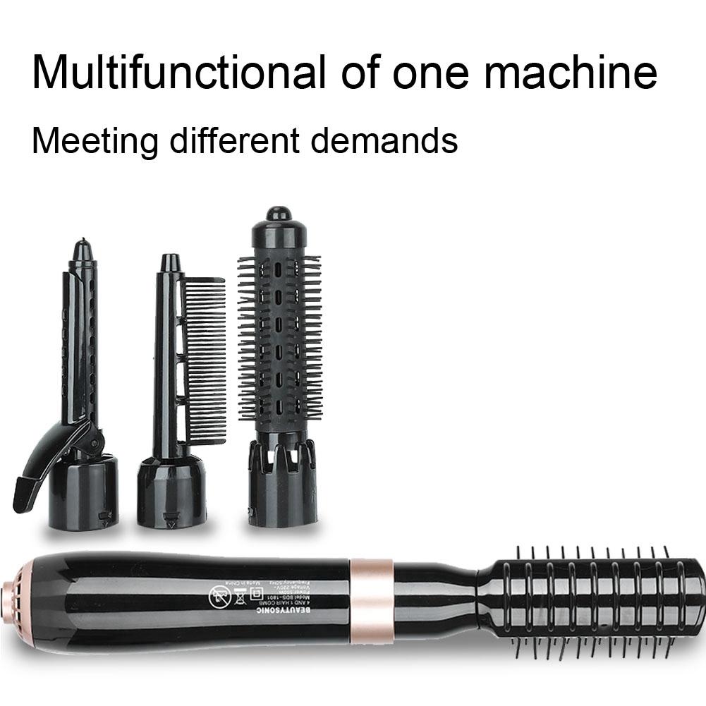 4 In 1 Multifunctional Hair Dryer & Styler Hot Air Comb Straightener Curler