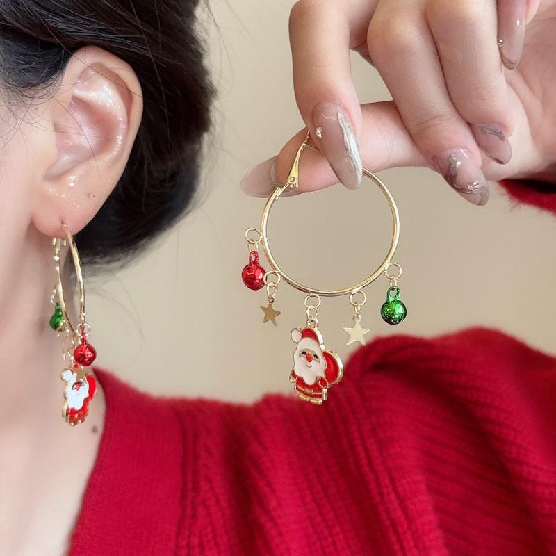 Autumn Winter Christmas Series Versatile Stud Earrings - High-End Fashion with Unique Personality