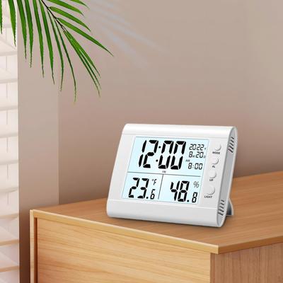 Digital Alarm Clock Desktop Multifunctional Household Thermometer for Storehouse