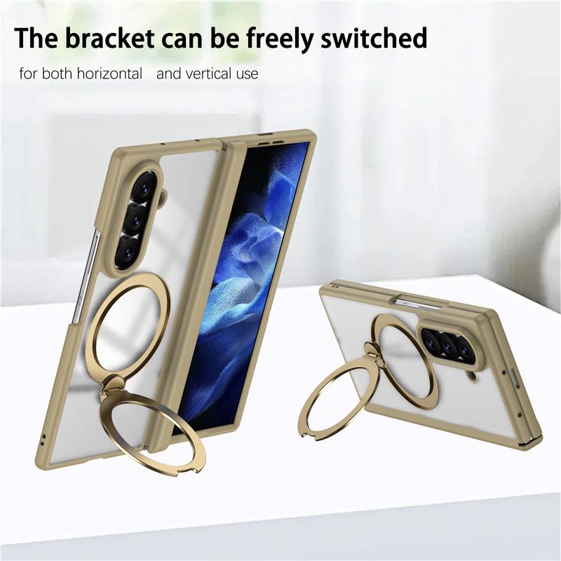 For Samsung Galaxy Z Fold 8 Ultra 5G Case For Magsafe Magnetic Ring With Screen Glass Case For ZFold 8 Fold8 Ultra Hinge Cover