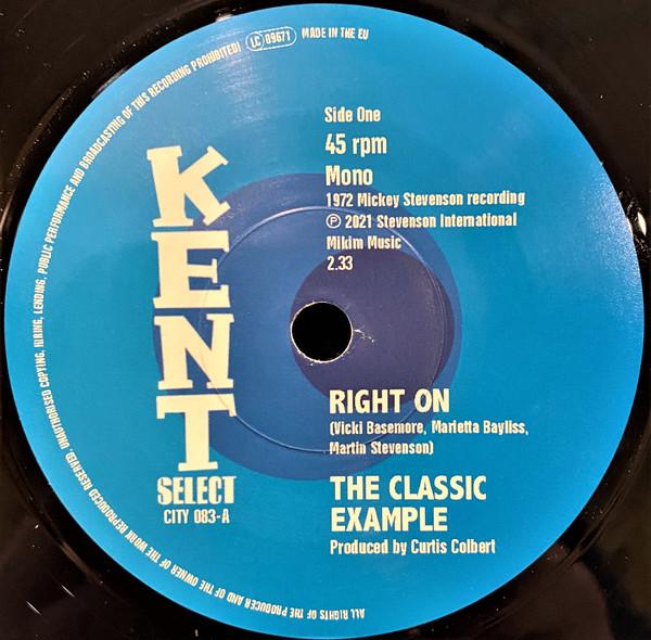 

7inch Record CLASSIC EXAMPLE - Right On CITY083 Kent Select 2023 UK Soul/Funk