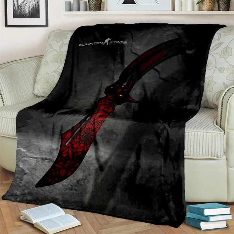 Coperta 3D Pistola Coltello USP,AK,M4,AWP, Fucile Pistola Cartuccia, Morbida Coperta Plaid per Casa Camera da Letto Letto Divano Coperta Copertura Picnic Bambini