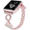 Stainless Strap for Apple Watch Series 11 10 42mm/9 8 7 41mm/SE3 SE2 SE 6 5 4 40mm/3 2 1 38mm Shell Shape Rhinestone Decor Watch Band