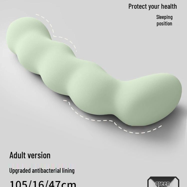 Ergonomic Long Body Pillow for Pregnant Women and Adults - Ideal for Side Sleeping and Leg Support