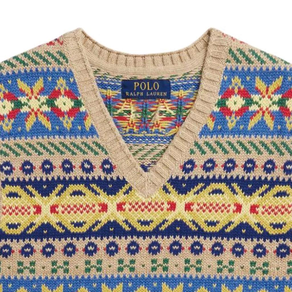 Polo Ralph Lauren Fair Isle Knit Sleeveless V-Neck Sweater Kids Sweater Multicolor 323935485-001