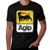 Maglietta Agip Lubricants Logo 1968  1998 Versione Usurata Casual alla Moda Streetwear T-Shirt