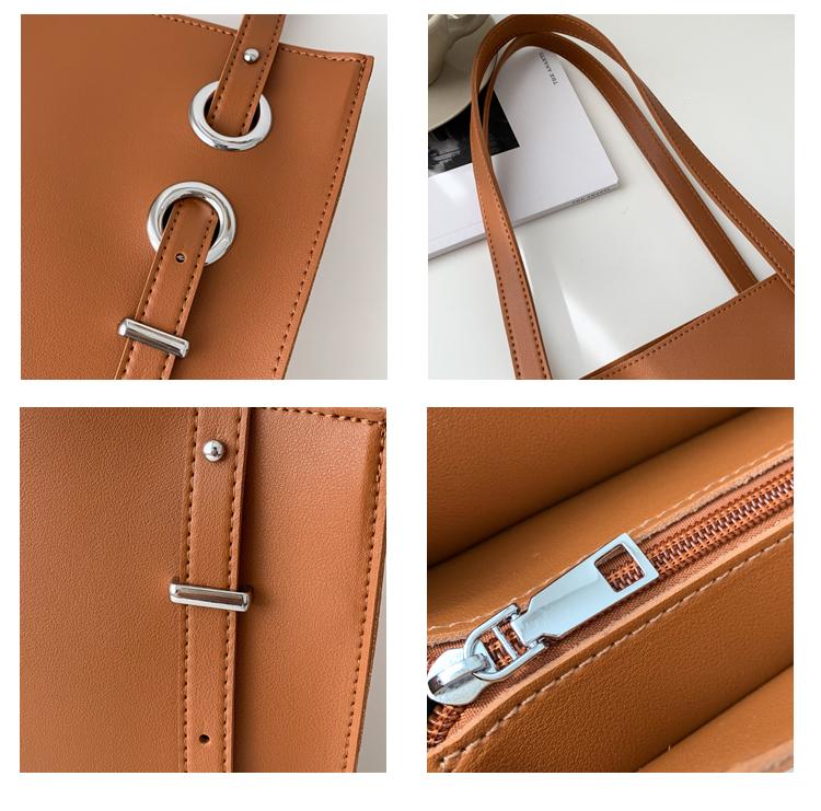 Vintage PU Leather Women Big Tote Luxury Female Shoulder Bags Ladies Handbags and Purses Solid Color Designer Shopper Shopping