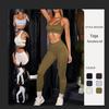 Ribbed One-Shoulder Yoga Set: Seamless Bra, Tight Leggings & Sports Shorts