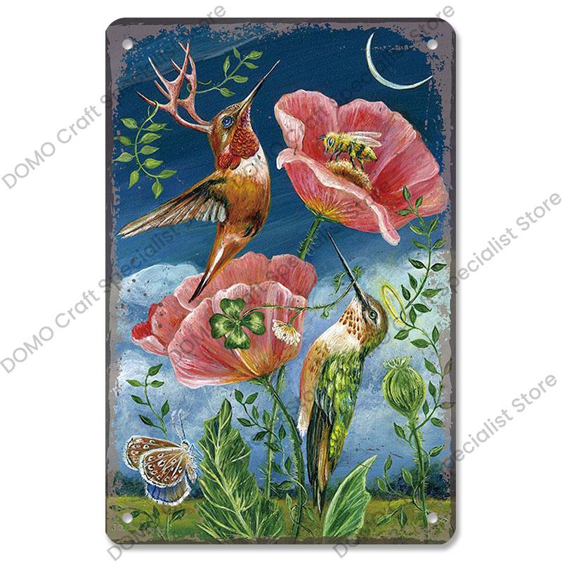 Gartenplaketten, Vintage-Metallblechschilder, Katze, Hund, Sonnenblumen, Mädchen, Metallplatte, Blumenladen, Herrenhaus, Wohnzimmer-Wanddekoration