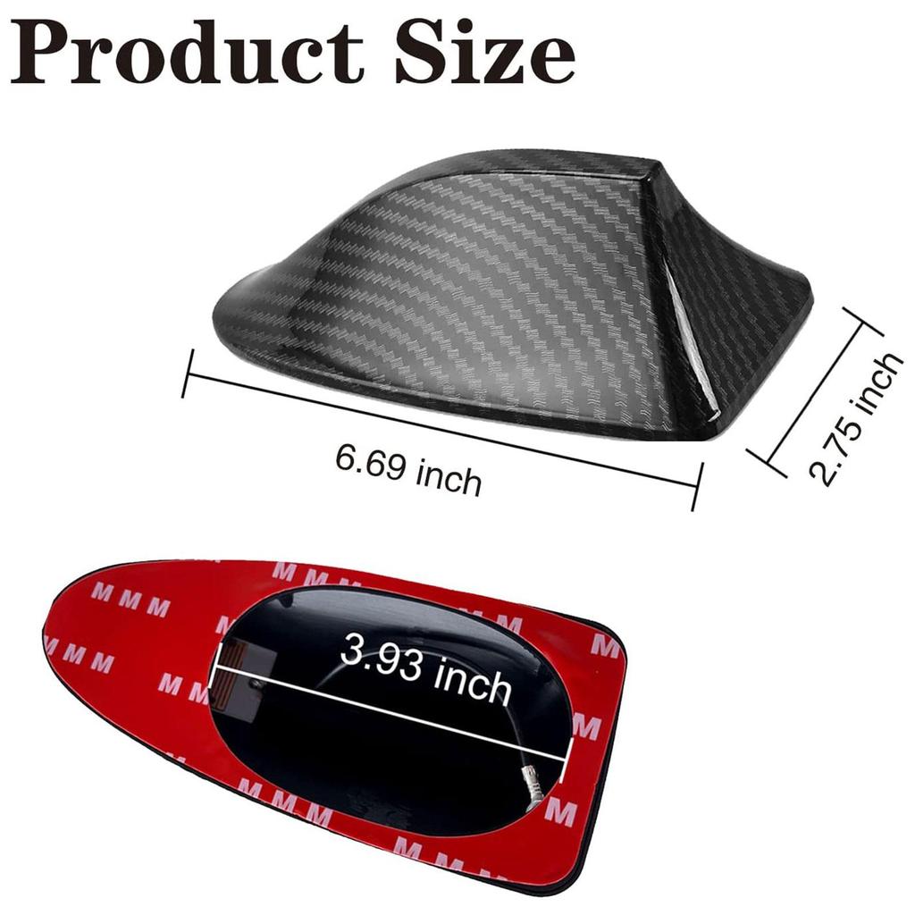 New Waterproof Universal Car Radio Antenna Shark Fin Roof Decorative Antenna With Adhesive Tape Base With FM/AM Radio Function