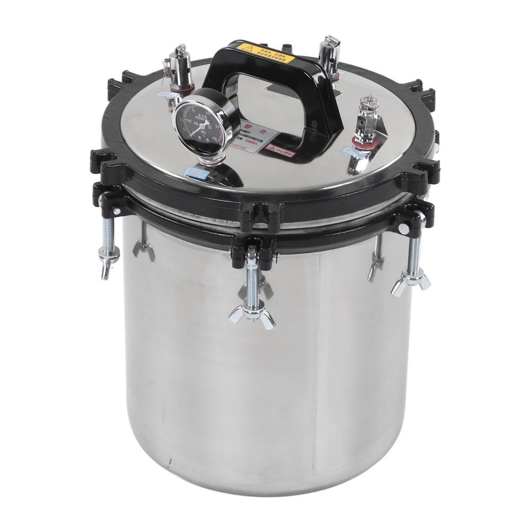 18L Parní Autokláv Nerezová Ocel Ochrana proti Suchému Chodu Odolný proti Výbuchu Vysokoteplotní Tlakový Přenosný Autokláv AU