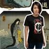 Utagawa Kuniyoshi Ukiyo-e T-Shirt Kusatsu Japanese Art Graphic Tee Black