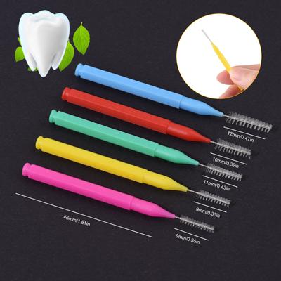 100 Stück Interdentalbürsten Zahnseide Zahnstocher Kieferorthopädische Zahnspangenbürste Zahnreinigungswerkzeug