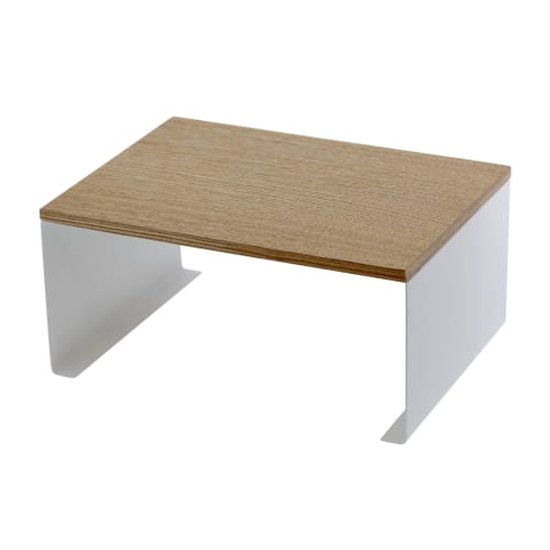 Yamazaki Kitchen L-Shaped Rack, Large, White, Approx. W30.5 X D22 X H14.5cm, Tosca, Nordic Style, Stackable, 3923