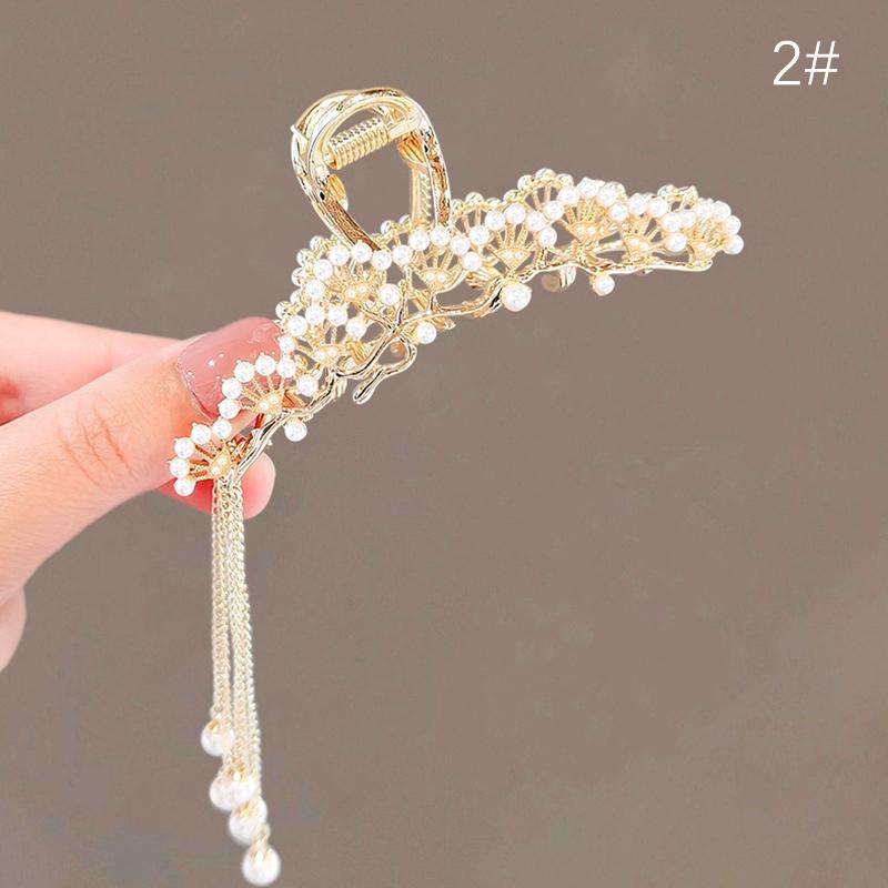 Pearl Tassel Hair Clip Starfish Hairpin Hair Claw  Shark Clip Jewelry