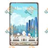 London Paris Dubai Brussels City  Sign Vintage Metal Plaque Plates Decor For Pub Bar Home Tin Gift  Decoration Poster DU-10688A