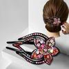 Women Large Hair Claw Rectangle Hair Clips Hairpin Flowers Hair Accessories