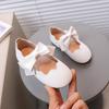 Spring/Autumn 2026 Stylish Bow Princess Leather Shoes for Baby Girls - Non-slip, Shallow Mouth Design