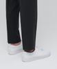 Musinsa Standard Pinstripe Tapered Hidden Banding Crop Slacks [Charcoal Gray]