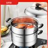 Supor 28cm 304 Stainless Steel Steamer & Soup Pot
