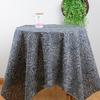 Round/Rectangle Tablecloth With Plaid Geometry Polyester Cotton Dust-Proof Washable Table Cover For Coffee Tea Dining Decoration