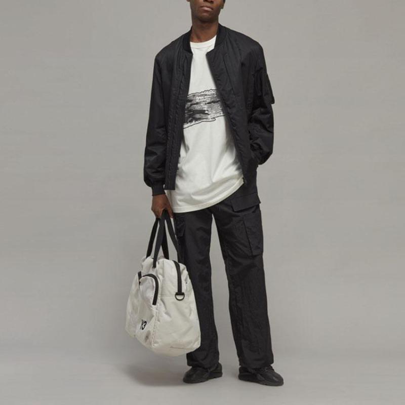 Y-3 SS23 Men's Creative Print Crew Neck Pullover Long Sleeve T-Shirt White IA3112