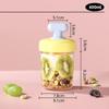 High Value Transparent Glass Oat Cup With Lid And Spoon Good Sealing With Scale Multicolor Optional Breakfast Cup