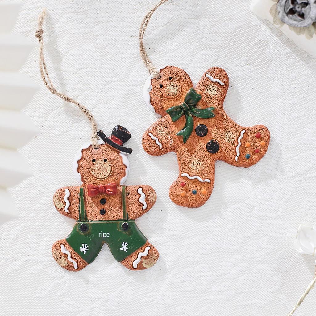 Christmas Gingerbread Man Resin Pendant - Tree Ornaments & Charms