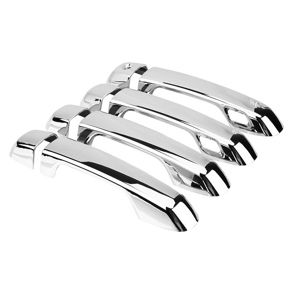 8 Pcs Car Chromium Electroplating Door Handle Cover Trim for Toyota Land Cruiser Prado 10 18