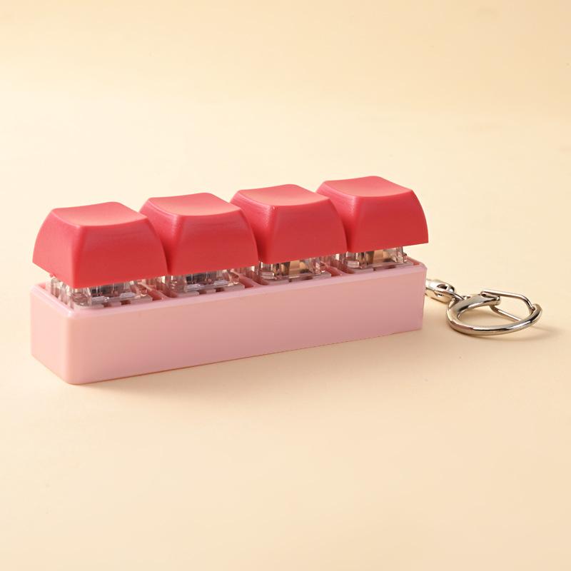 4 Taste Taste Buton Relief Stres Jucărie Fidget Adult Breloc 4 Taste Tastatură Gadgeturi Fidget Jucării Breloc Tastatură DIY Jucării