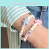 Charming Ceramic Pink Starfish And Shell Beaded Bracelet For Couples And Friends 2024 Trend Summer