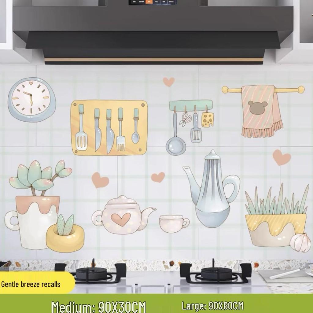 Ulepszone Odporne na Olej, Wodoodporne, Odporne na Ciepło, Ognioodporne Naklejki Kuchenne na Kuchenkę i Okap.