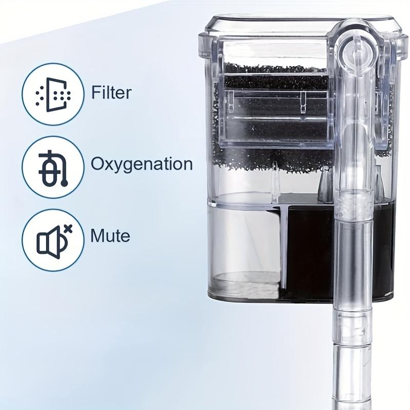 Aquarium Hanging Filter Mini Filter Fish Tank USB Power Interface 2.5W Flow 250H/L Suitable for Fish Tanks Below 30cm
