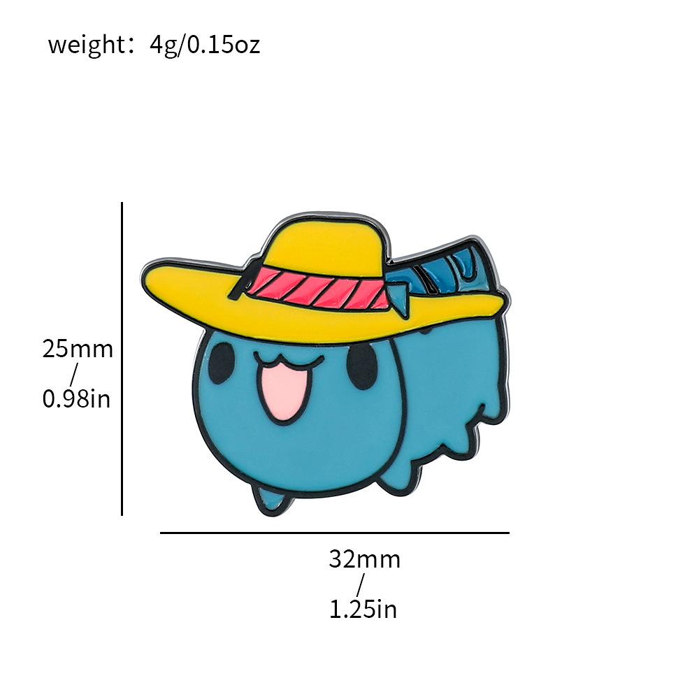Cat brooch personality creative funny cat bug coffee wave cat capybara metal badge decoration