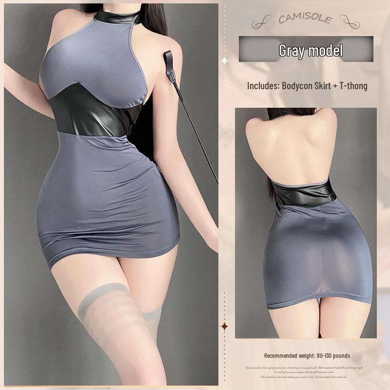 Seductive Secretary Uniform Lingerie Set: Sensual Nightwear Robe