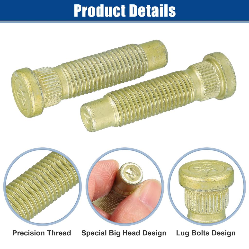 ACROPIX M12x1.5 Wheel Lug Bolt Nut Hub Assembly Wheel Studs for Chevrolet Malibu 1997 2012 No.9590476/9595178 10pcs