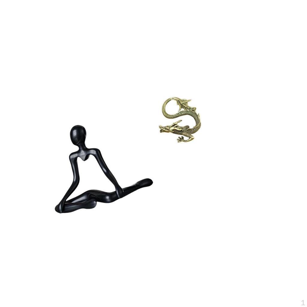 Creative Abstract Thinker Statue Decorative Figurine Unique Brass Sculpture Ornament for Bedroom