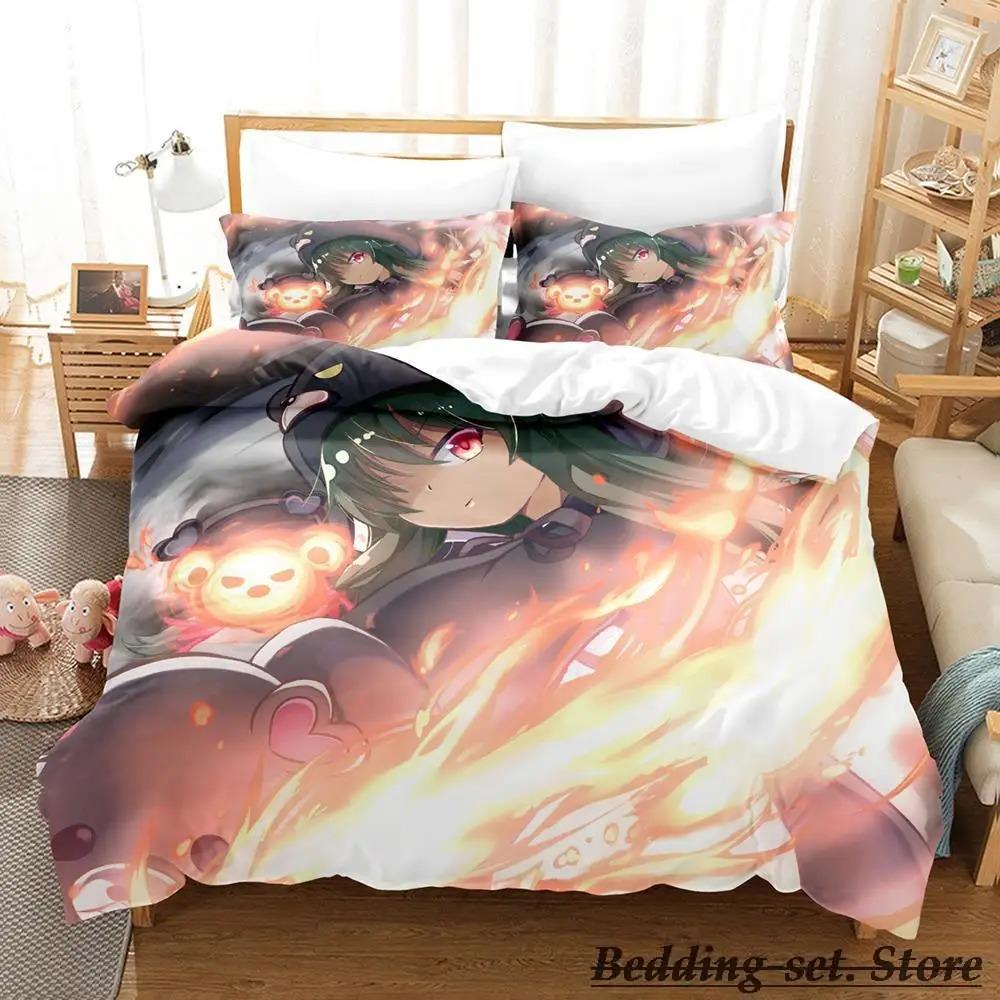 Comfortable Anime Print Bedding Set With Duvet Cover And Pillowcases Single Twin Full Queen King Sizes For Adults And Kids