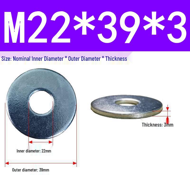 Galvanized Oversized Metal Washers M3-M60