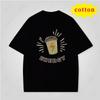 Autumn Time Coffee Cup Printed Tshirt Simple And Fresh Style Versatile Unisex Top