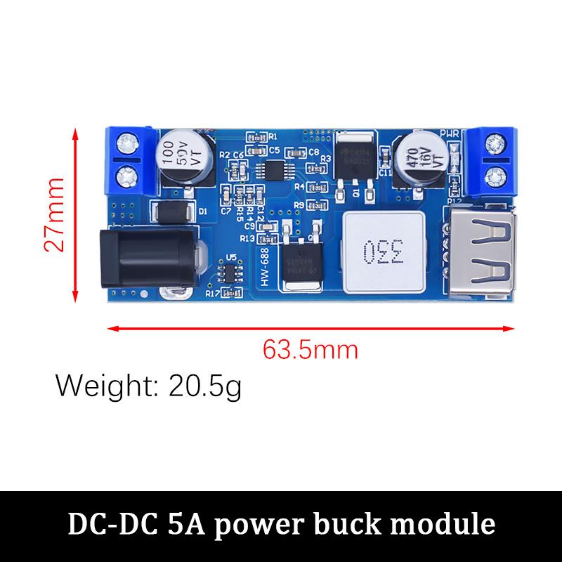 11V/11V to 1V 1A DC-DC Step down Power Supply Buck Converter Adjustable USB Charging Module for Phone Replacement of LM1196S