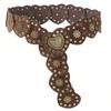 European and American Retro Love Metal Engraved Belt Wide Version Versatile Decorative Belt