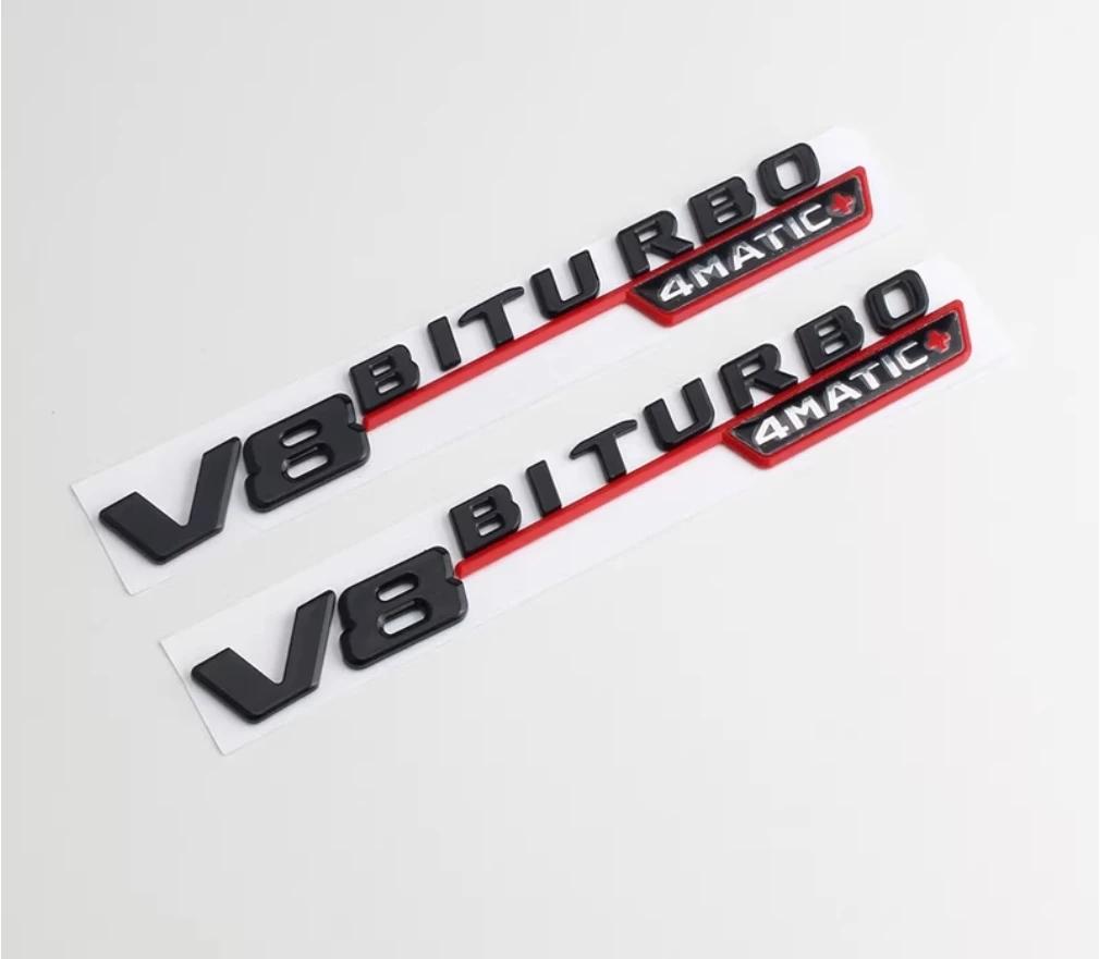Stickers A Pair Side Fender Abs Emblem Sliver Black Carbon Fiber Pattern For Mercedes Benz AMG A B C E S G Class Car Accessories
