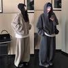 Women's Hooded Sweatshirt Wide Leg Pants Sports Suit Loose Fit