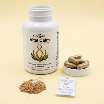 תוסף Vital Calm לבקרת שלפוחית השתן ובריאות השתן – פורמולה צמחית מחמוציות וגרעיני דלעת לנוחות ובריאות, 60 יחידות