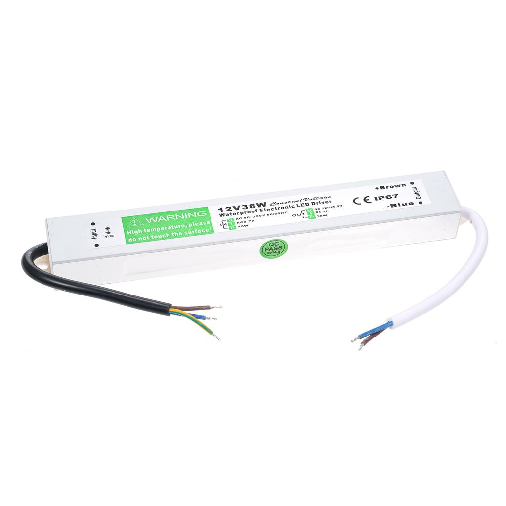 LED Driver Waterproof IP67 Switch Power Supply Transformer Adapter AC 90V-250V To DC 12V 50W Low