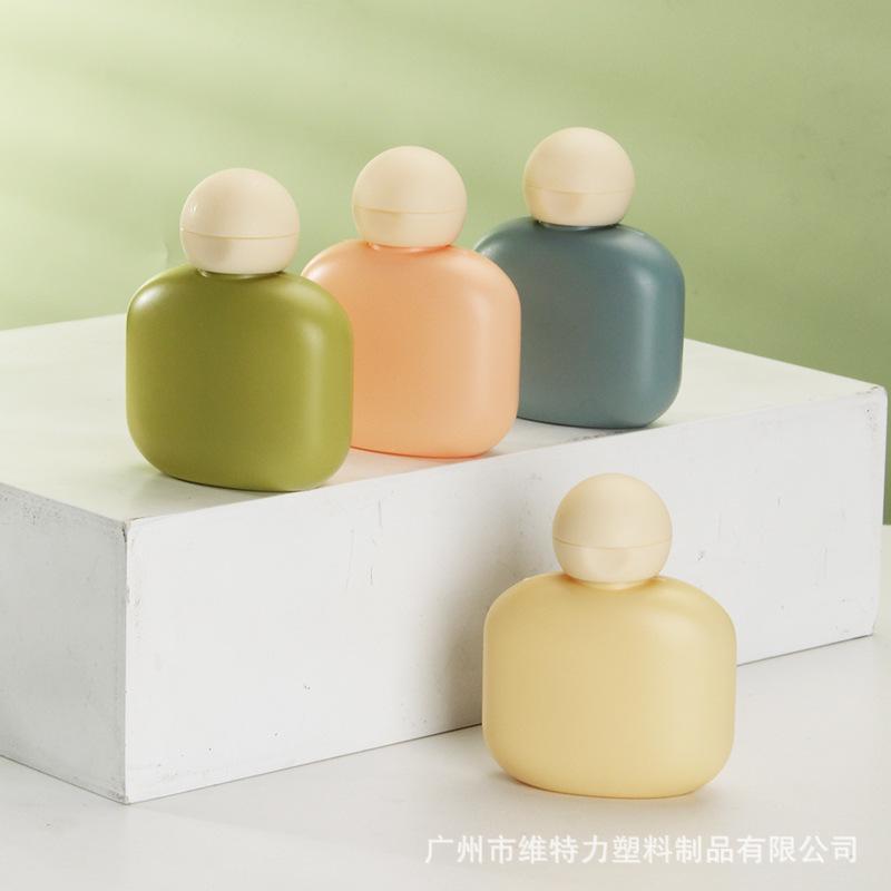 50ml Portable PE Refillable Lotion Bottle with Flip Cap in 4 Colors, Leak-Proof Container for Hand Cream Shampoo & More